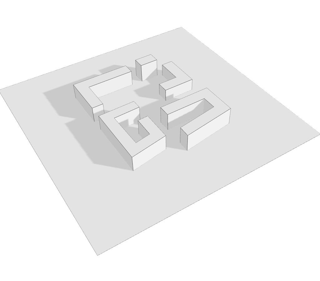 Autodesk Forma shadow axonometric view